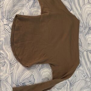 We The Free Olive Boat Neck Waffle Top